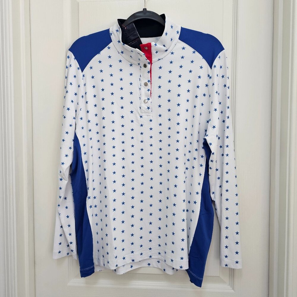 LOHLA SPORT patriotic long sleeve womens top